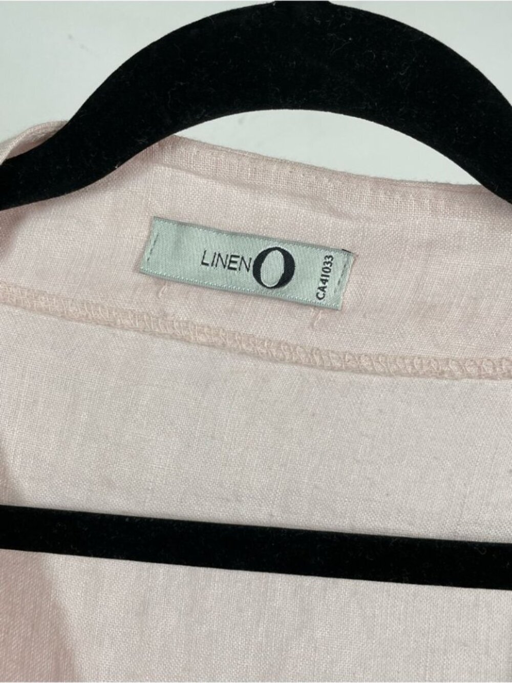 Linen O Light Pink Jacket Blazer Boho Minimalist Lightweight Lagenlook Chic - Picture 3 of 11